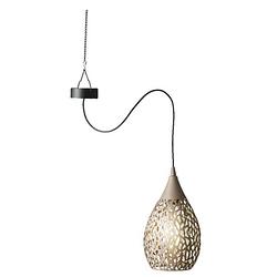 Foto van Taupe solar tuinverlichting hanglamp ijzer 21 cm - buitenverlichting