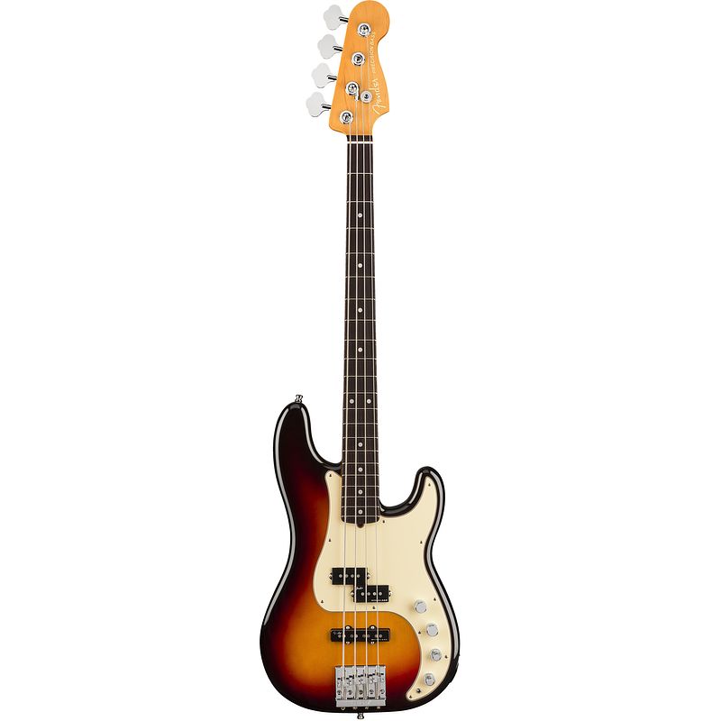 Foto van Fender american ultra precision bass ultra burst rw met koffer