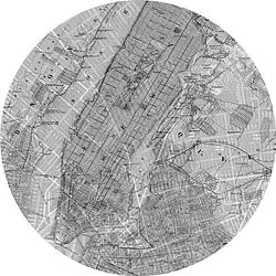 Foto van Komar map vlies zelfklevend fotobehang 125x125cm rond