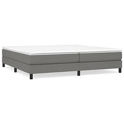 Foto van The living store boxspringbed - donkergrijs - 203 x 200 x 25 cm - pocketvering - middelharde ondersteuning -