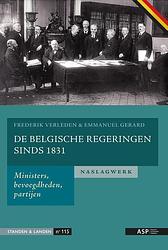 Foto van De belgische regeringen sinds 1831 - emmanuel gerard, frederik verleden - paperback (9789461174031)