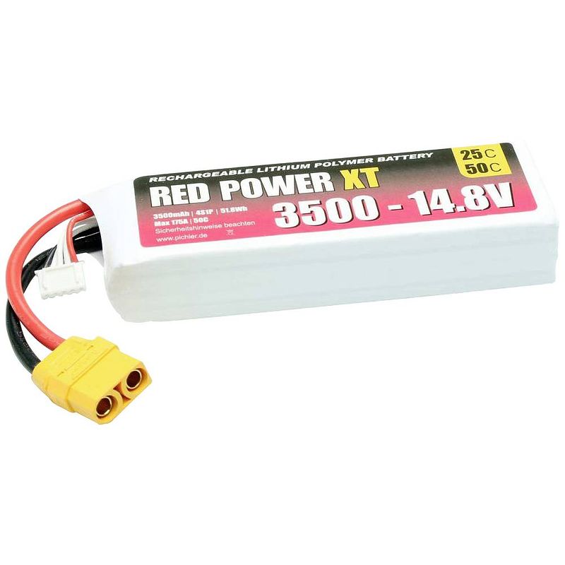 Foto van Red power lipo accupack 14.8 v 3500 mah softcase xt90