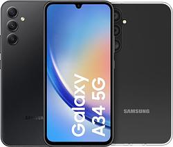 Foto van Samsung galaxy a34 256gb zwart 5g + bluebuilt back cover