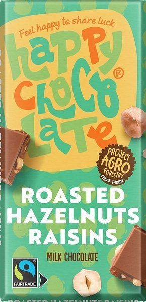 Foto van Happy chocolate roasted hazelnuts raisins