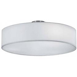 Foto van Led plafondlamp - plafondverlichting - trion hotia - e27 fitting - 3-lichts - rond - mat wit - aluminium