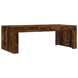 Foto van Vidaxl salontafel 102x50x36 cm bewerkt hout gerookt eikenkleurig