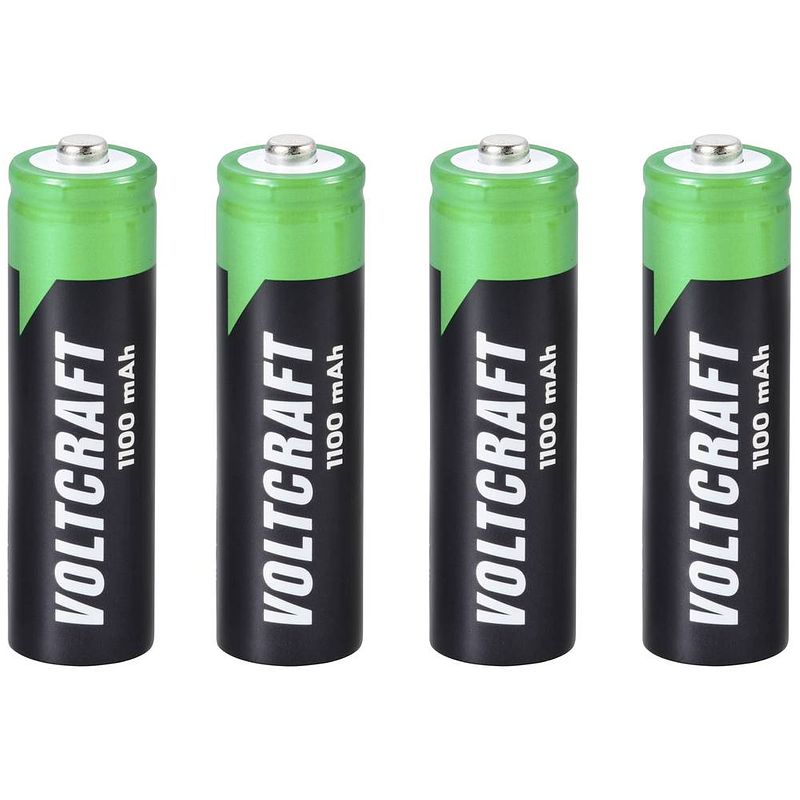 Foto van Voltcraft hr06 oplaadbare aa batterij (penlite) nimh 1100 mah 1.2 v 4 stuk(s)