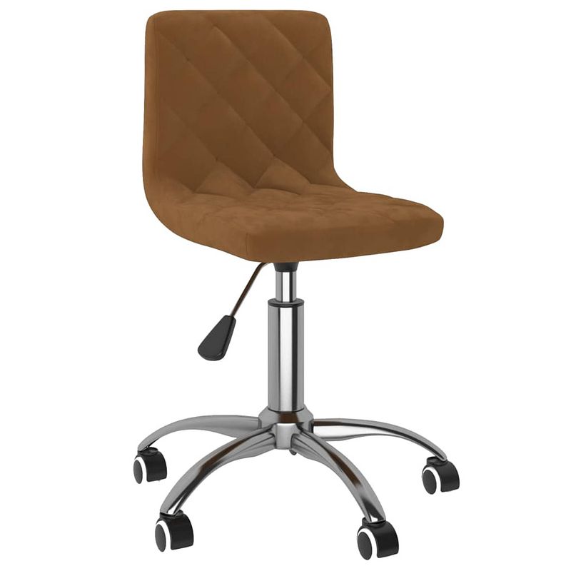 Foto van The living store draaibare eetkamerstoelen - fluweel - 40 x 43 cm - bruin