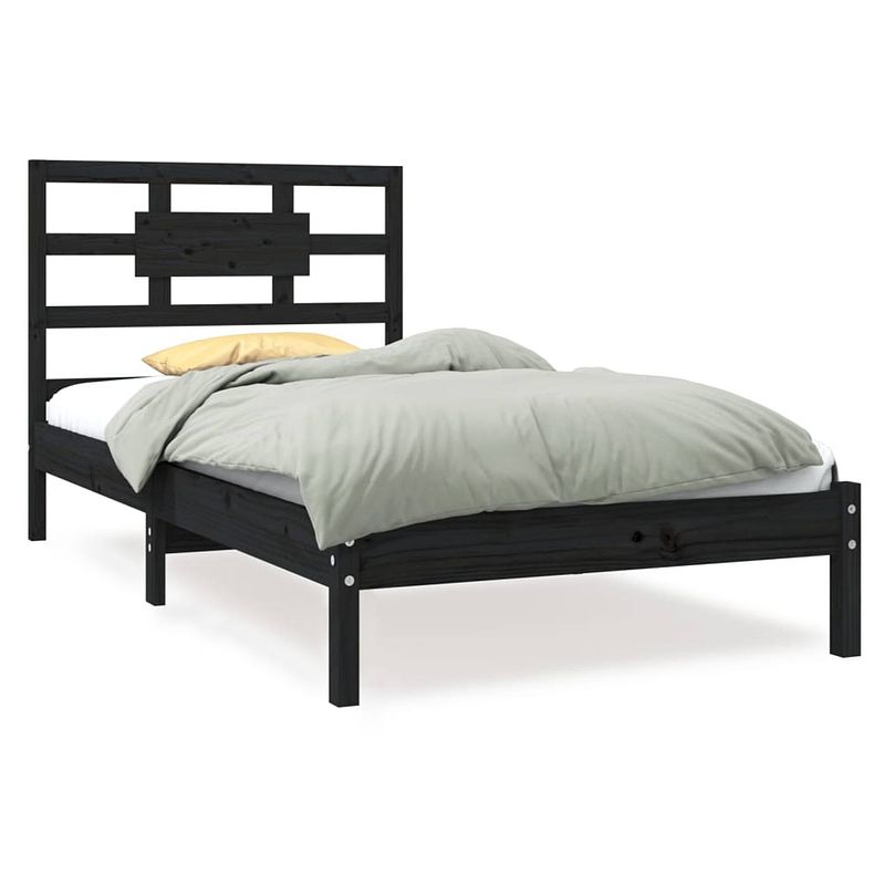 Foto van The living store houten bedframe - - 205.5 x 95.5 x 100 cm - grenenhout