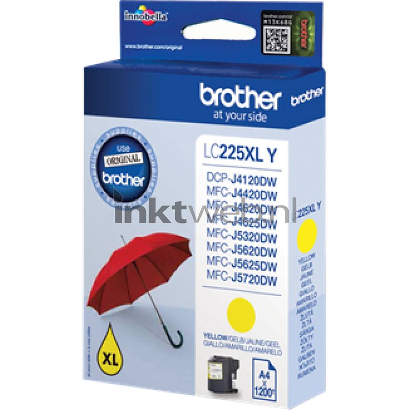 Foto van Brother lc-225xly geel cartridge