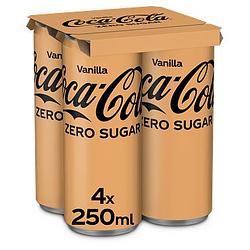 Foto van Cocacola zero sugar vanilla 4 x 250ml bij jumbo