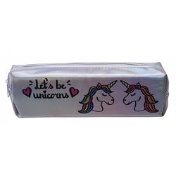 Foto van I-total etui let's be unicorns junior 22 cm polyester zilver