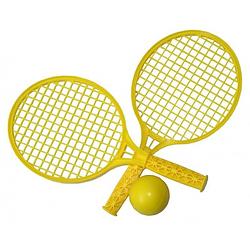 Foto van Playfun tennisset geel 3-delig 37 cm