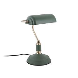 Foto van Leitmotiv - bureaulamp - table lamp bank dark green
