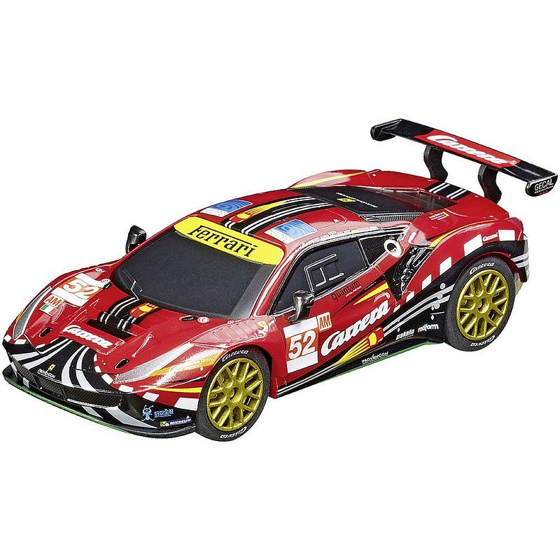 Foto van Carrera racebaanauto ferrari 488 gte af corse nr. 52 rood 1:43