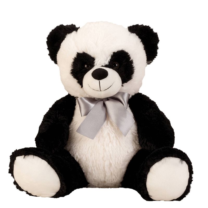 Foto van Panda beer knuffel van zachte pluche - 30 cm zittend/55 cm staand - knuffeldier