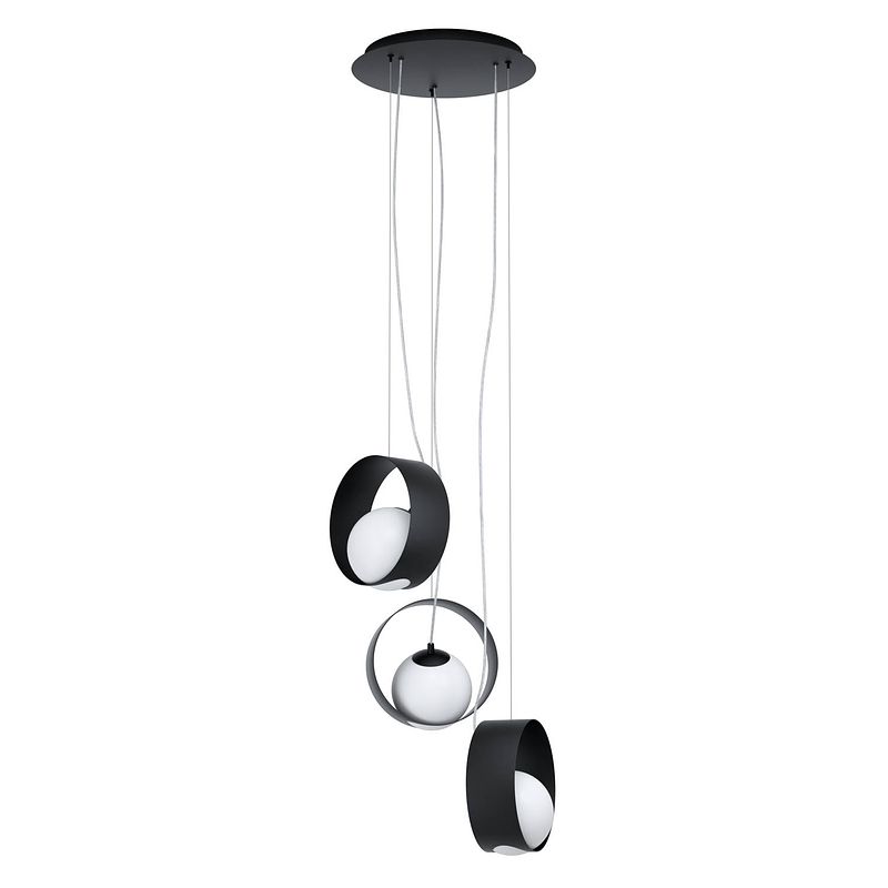 Foto van Eglo camargo hanglamp - e14 - ø 35 cm - zwart/wit