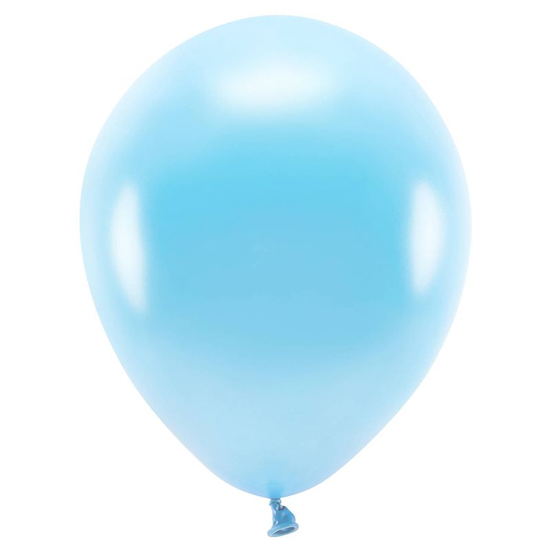 Foto van 300x lichtblauwe ballonnen 26 cm eco/biologisch afbreekbaar - ballonnen