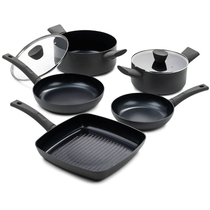 Foto van Isenvi avon super combi grill - pannenset 5 delig - ergo grepen