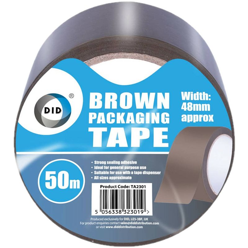 Foto van Did verpakkingstape bruin 50 meter - tape (klussen)