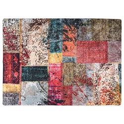 Foto van Vidaxl vloerkleed wasbaar anti-slip 150x230 cm patchwork meerkleurig