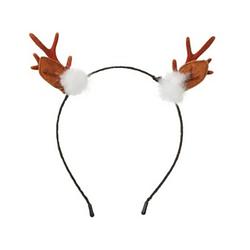 Foto van Kerst diadeem/haarband rendier gewei 19 cm kerstaccessoires - verkleedattributen