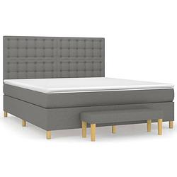 Foto van The living store boxspringbed comfort - king size - duurzaam - verstelbaar hoofdbord - pocketvering - middelharde