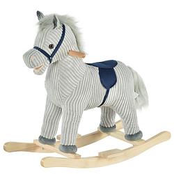 Foto van Hobbeldier - hobbelpaard - paarden - speelgoed voor 36-72 maanden - 65l x 32,5w x 61h cm - grijs