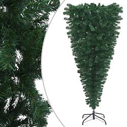 Foto van Vidaxl kunstkerstboom omgekeerd met standaard 120 cm groen