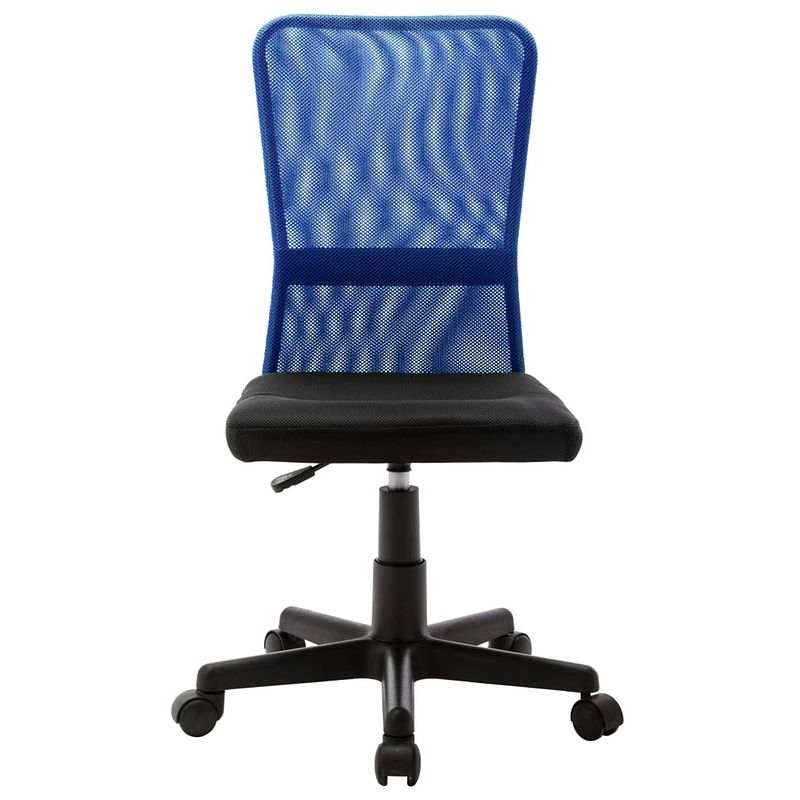 Foto van The living store bureaustoel mesh - 44 x 52 x 90 cm - zwart/blauw
