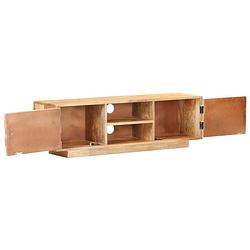 Foto van The living store houten tv-meubel - klassiek - meubel - afmeting- 116 x 30 x 35 cm - materiaal- massief mangohout