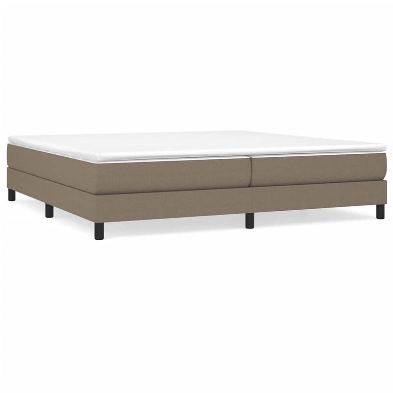 Foto van The living store boxspringframe - taupe - 203 x 200 x 25 cm - stof - multiplex