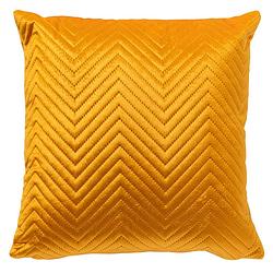 Foto van Dutch decor - duke - kussenhoes 40x40 cm - voorzien van subtiel geometrisch patroon - golden glow - geel