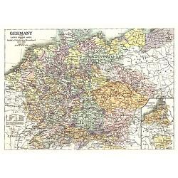Foto van Exclusive edition tapijt map germany 195 x 135 cm polyester crème