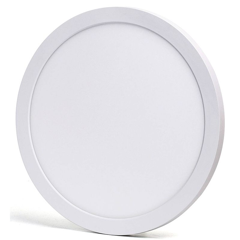 Foto van Led downlight pro - aigi foka - inbouw/opbouw - rond - 24w - aanpasbare kleur cct - mat wit - kunststof