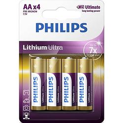 Foto van Philips ultra lithium aa 1.5v blister 4