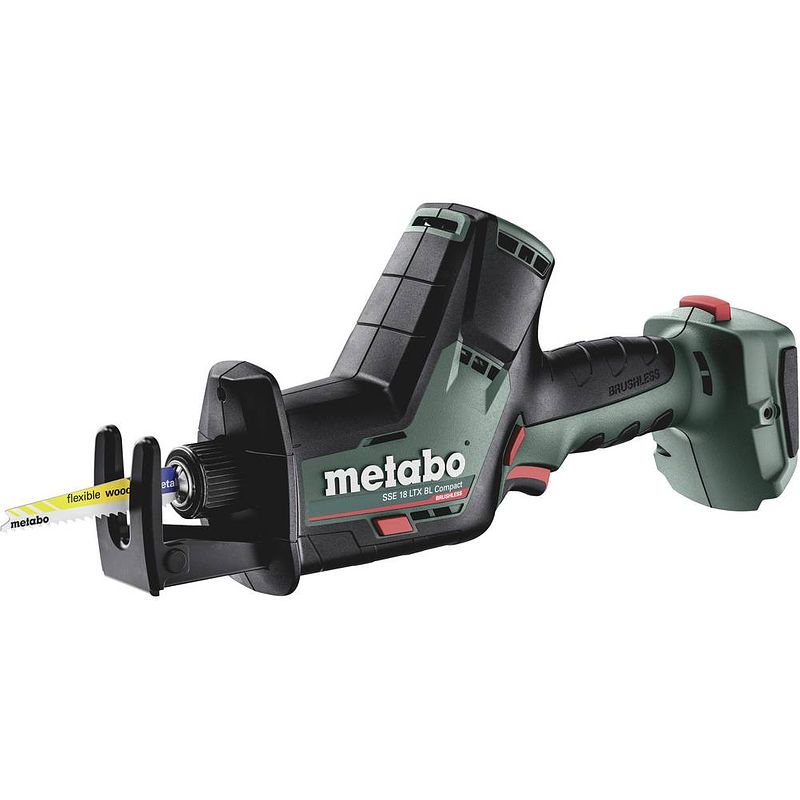 Foto van Metabo sse 18 ltx bl compact accu-reciprozaag 602366840 sse 18 ltx bl compact zonder accu, incl. koffer 18 v