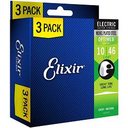 Foto van Elixir 16552 3-pack electric optiweb light 10-46 (19052)