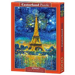 Foto van Castorland legpuzzel paris celebration blauw 1500 stukjes