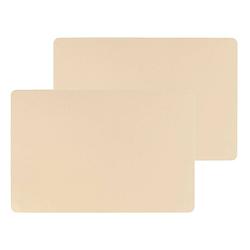 Foto van Set van 4x stuks placemats pu-leer/ leer look beige 45 x 30 cm - placemats