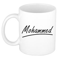 Foto van Naam cadeau mok / beker mohammed met sierlijke letters 300 ml - naam mokken