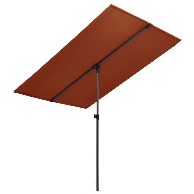 Foto van Vidaxl parasol met aluminium paal 180x130 cm terracottakleurig