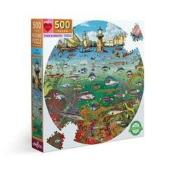 Foto van Eeboo - fish and boat rond (500 stukjes) - puzzel;puzzel (0689196509278)
