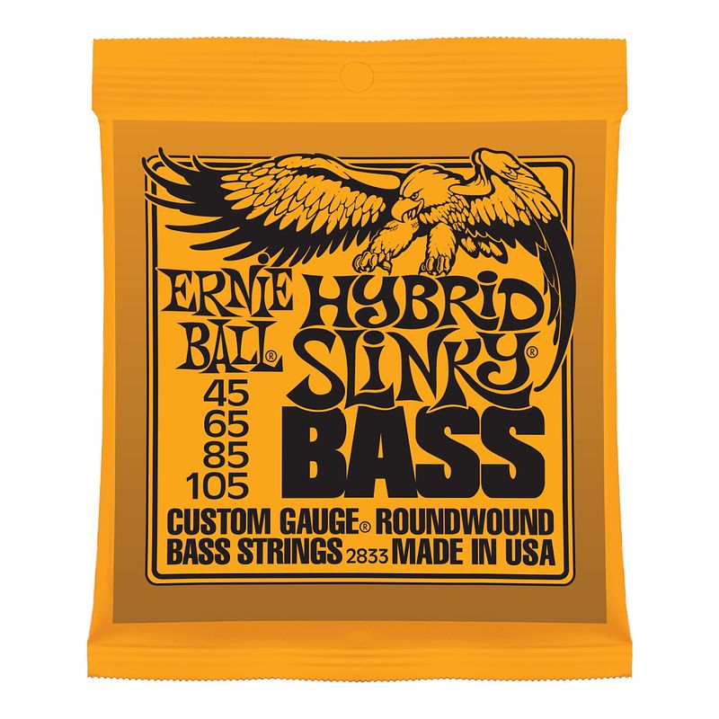 Foto van Ernie ball 2833 bass hybrid slinky 45 - 105 snarenset