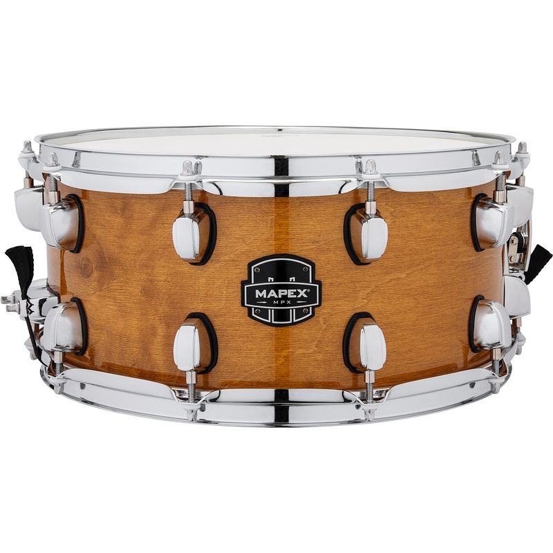 Foto van Mapex mpx hybrid gloss natural snaredrum 14 x 6.5 inch