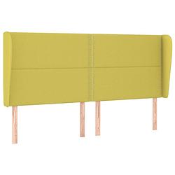 Foto van The living store hoofdbord trendy - hoofdborden - 163x23x118/128cm - groen