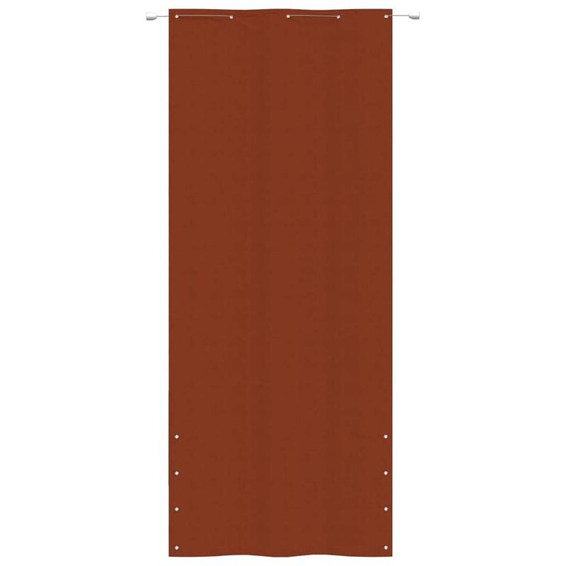 Foto van The living store balkonscherm terracotta 100x240 cm - waterbestendig - uv-bescherming