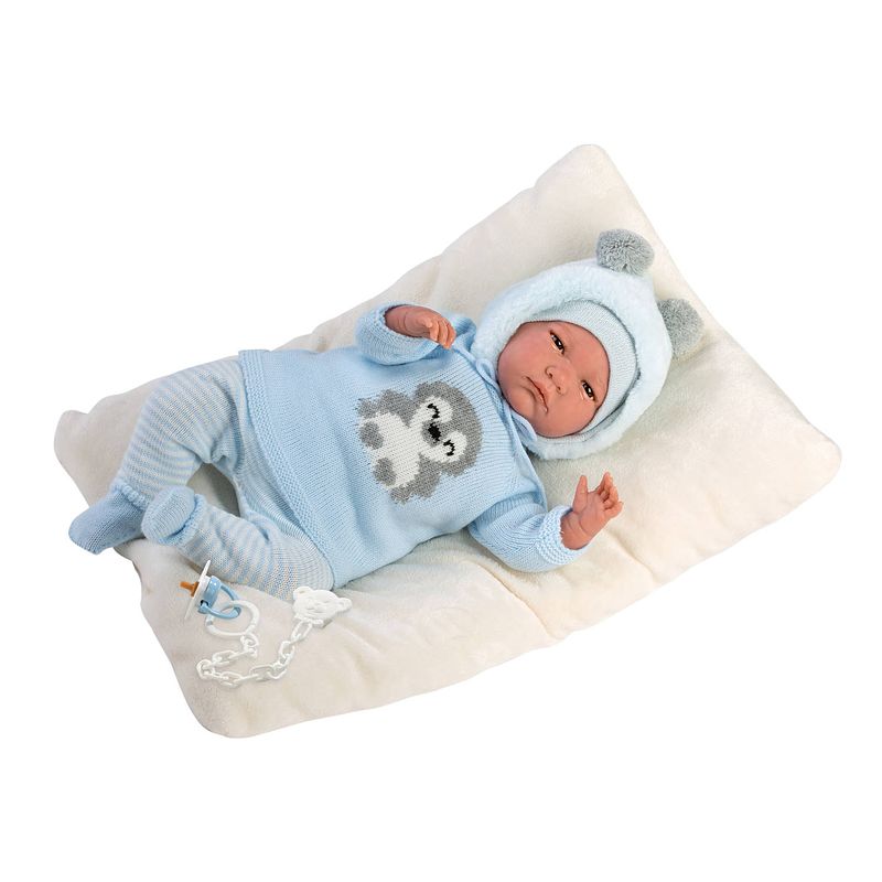 Foto van Llorens pop reborn blauwe outfit - 42cm