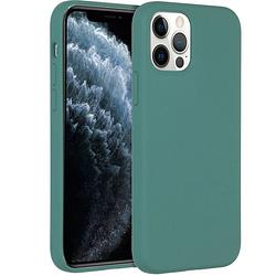 Foto van Accezz liquid silicone voor apple iphone 12 (pro) telefoonhoesje groen