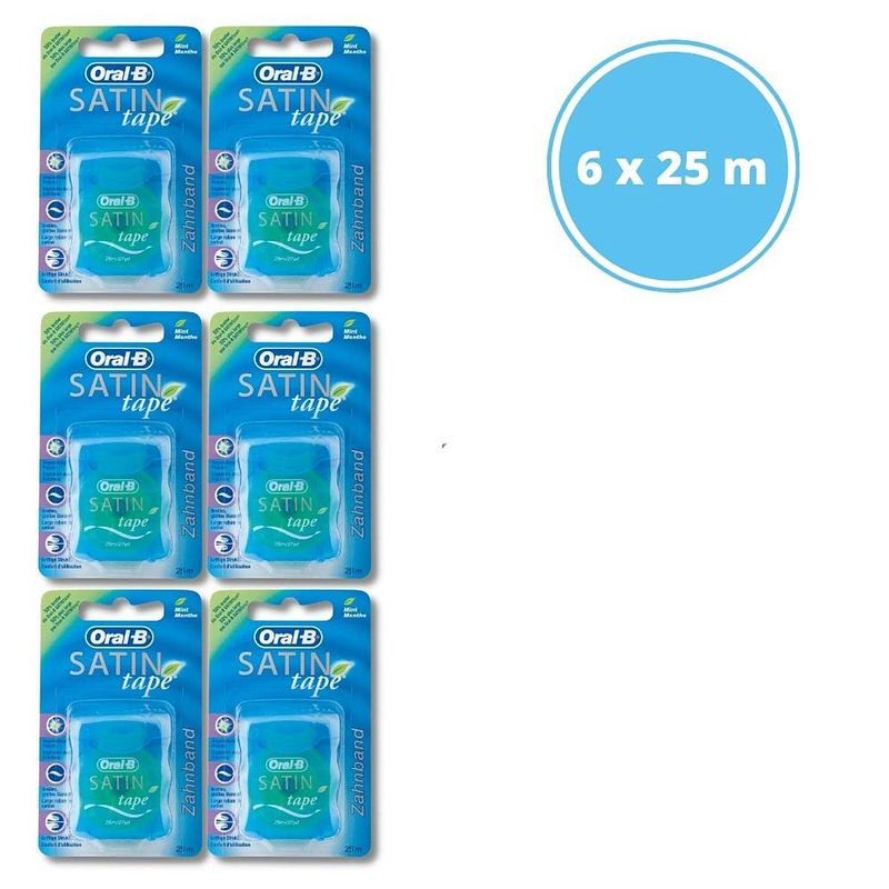 Foto van Oral-b flosdraad - 25 meter - mint - 6 stuks